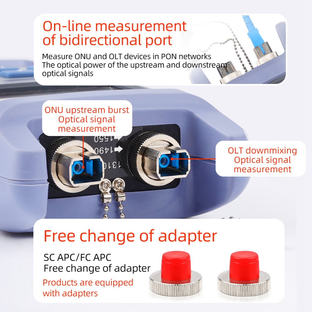 Handheld Fiber Optical PON Power Meter with Display PON Network Tester for5283 - Afbeelding 3 van 13